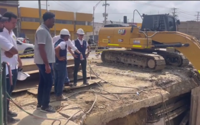 Rotura de Tubería de Suministro de Agua en el Puente de Ceballos